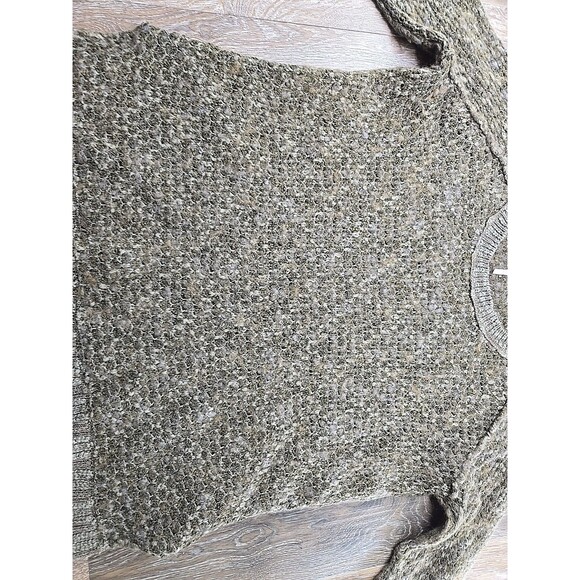 Free People FP Women's S Moss Green Loose Knit Sweater Boho Acrylic Wool Blend - Picture 3 of 10